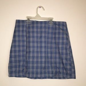 Plaid pencil skirt